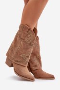 Botki Model S.Barski HY42-153 Camel - Step in style Step in style Botki Model S.Barski HY42-153 Camel - Step in style Step in style