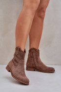 Botki Model S.Barski HY51-063 Brown - Step in style Step in style Botki Model S.Barski HY51-063 Brown - Step in style Step in style