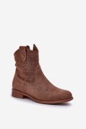 Botki Model S.Barski HY51-063 Brown - Step in style Step in style Botki Model S.Barski HY51-063 Brown - Step in style Step in style