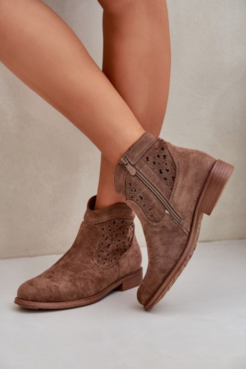 Botki Model S.Barski HY51-113 Brown - Step in style Step in style Botki Model S.Barski HY51-113 Brown - Step in style Step in style
