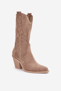 Botki Model Salive 7650A Dark Beige - Step in style Step in style
