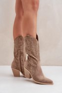 Botki Model Salive 7650A Dark Beige - Step in style Step in style Botki Model Salive 7650A Dark Beige - Step in style Step in style
