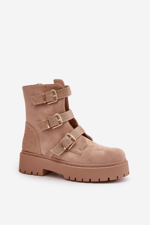 Botki Model Tiaeliana HB-276 Beige - Step in style Step in style Botki Model Tiaeliana HB-276 Beige - Step in style Step in style