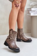 Botki Model Zazoo 60480 Brown/Grey - Step in style Step in style Botki Model Zazoo 60480 Brown/Grey - Step in style Step in style