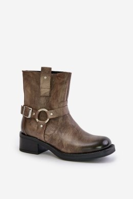 Botki Model Zazoo 60480 Brown/Grey - Step in style Step in style