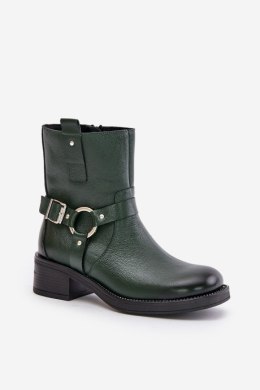 Botki Model Zazoo 60480 Dark Green - Step in style Step in style