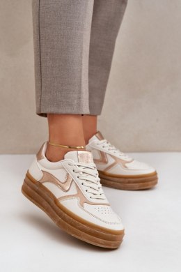 Buty Sportowe Model Annines 6486 Beige - Step in style Step in style