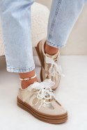 Buty Sportowe Model Vinness C3033 Beige/Gold - Step in style Step in style Buty Sportowe Model Vinness C3033 Beige/Gold - Step in style Step in style