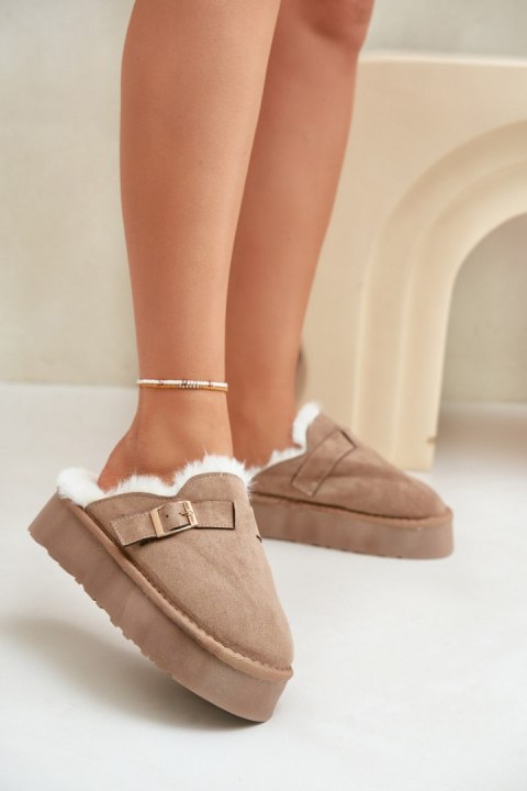 Kapcie Model Linneola FA-185 Dark Beige - Step in style Step in style Kapcie Model Linneola FA-185 Dark Beige - Step in style Step in style