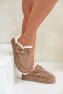 Kapcie Model Linneola FA-185 Dark Beige - Step in style Step in style Kapcie Model Linneola FA-185 Dark Beige - Step in style Step in style