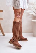 Kozaki Model Lewski 3615 Brown Zamsz - Step in style Step in style Kozaki Model Lewski 3615 Brown Zamsz - Step in style Step in style