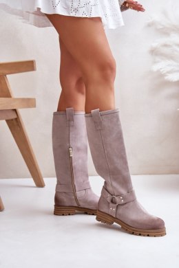 Kozaki Model Lewski 3615 Cappuccino Zamsz - Step in style Step in style