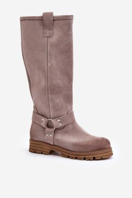 Kozaki Model Lewski 3615 Cappuccino Zamsz - Step in style Step in style