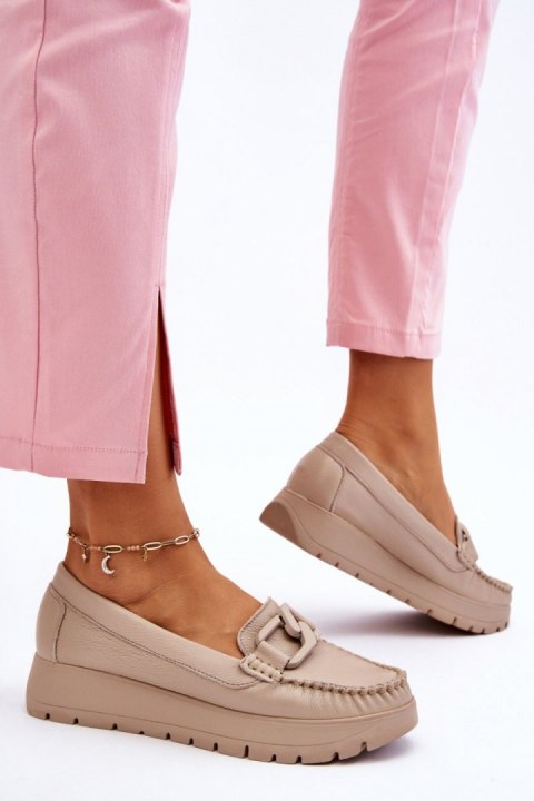 Mokasyny Model Desmond 10141 Beige - Step in style Step in style Mokasyny Model Desmond 10141 Beige - Step in style Step in style