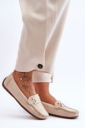 Mokasyny Model Rabell DF711 Beige - Step in style Step in style Mokasyny Model Rabell DF711 Beige - Step in style Step in style