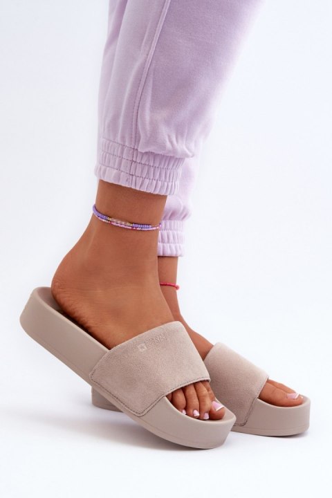 Sandał Klapki Model Big Star NN274A671 Beige - Step in style Step in style Sandał Klapki Model Big Star NN274A671 Beige - Step in style Step in style