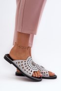 Sandał Klapki Model Ebirena RMR2266-4 Silver - Step in style Step in style Sandał Klapki Model Ebirena RMR2266-4 Silver - Step in style Step in style