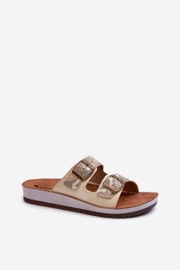 Sandał Klapki Model Inblu CP000045 Gold - Step in style Step in style
