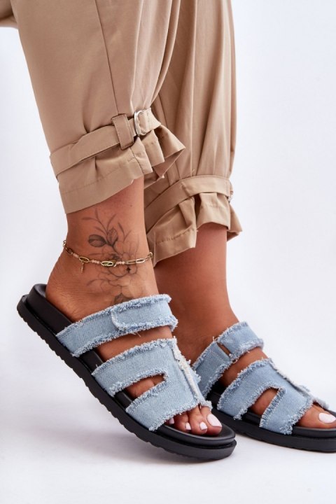 Sandał Klapki Model Lamirose H8-523 Blue - Step in style Step in style Sandał Klapki Model Lamirose H8-523 Blue - Step in style Step in style