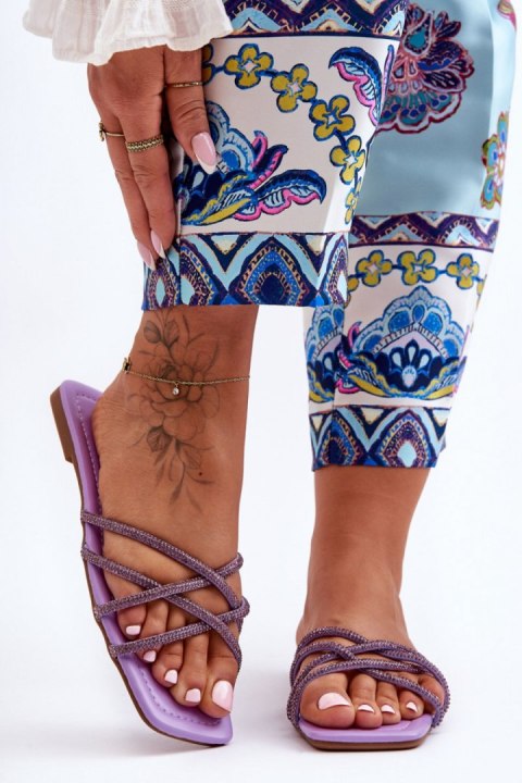 Sandał Klapki Model Leomi 5628-2 CLA-1 Violet - Step in style Step in style Sandał Klapki Model Leomi 5628-2 CLA-1 Violet - Step in style Step in style