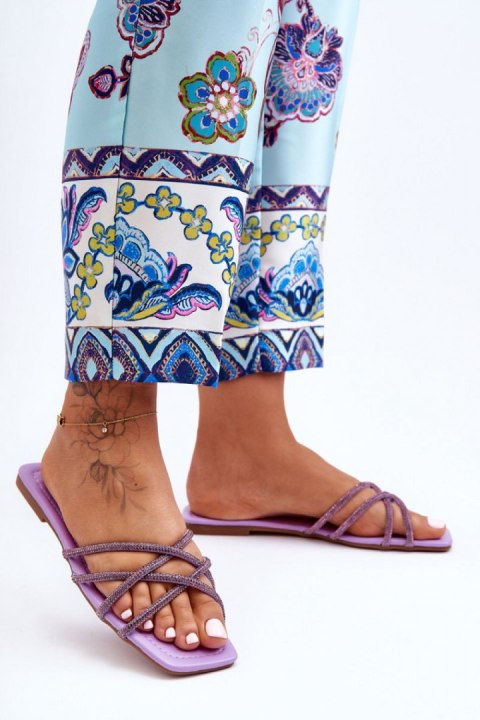 Sandał Klapki Model Leomi 5628-2 CLA-1 Violet - Step in style Step in style Sandał Klapki Model Leomi 5628-2 CLA-1 Violet - Step in style Step in style