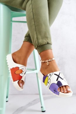 Sandał Klapki Model Monsters CK240P White - Step in style Step in style