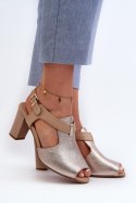 Sandały Model Queenmarie ASA228-3 Gold - Step in style Step in style Sandały Model Queenmarie ASA228-3 Gold - Step in style Step in style