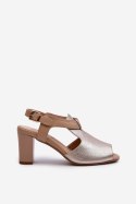 Sandały Model Queenmarie ASA228-3 Gold - Step in style Step in style Sandały Model Queenmarie ASA228-3 Gold - Step in style Step in style