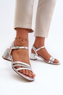 Sandały Model Sergio Leone SK046 Silver - Step in style Step in style Sandały Model Sergio Leone SK046 Silver - Step in style Step in style