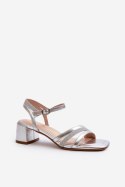 Sandały Model Sergio Leone SK046 Silver - Step in style Step in style Sandały Model Sergio Leone SK046 Silver - Step in style Step in style