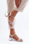 Sandały Model Sergio Leone SK046 Silver - Step in style Step in style Sandały Model Sergio Leone SK046 Silver - Step in style Step in style