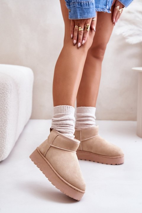 Śniegowce Model Xamella 20216-4C Beige - Step in style Step in style Śniegowce Model Xamella 20216-4C Beige - Step in style Step in style