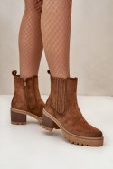 Botki Model Nevitas KE218 Dark Brown - Step in style Step in style Botki Model Nevitas KE218 Dark Brown - Step in style Step in style