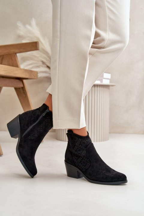 Botki Model S.Barski HY42-944 Black - Step in style Step in style Botki Model S.Barski HY42-944 Black - Step in style Step in style