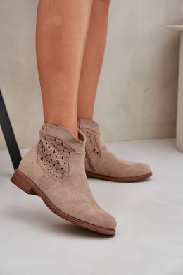 Botki Model S.Barski HY51-113 Beige - Step in style Step in style