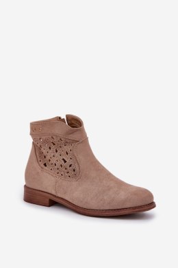Botki Model S.Barski HY51-113 Beige - Step in style Step in style