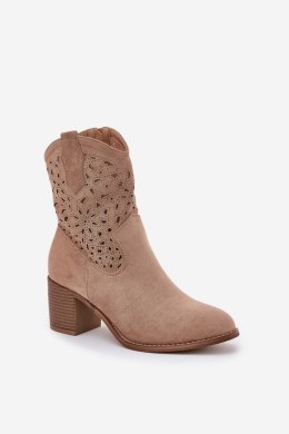 Botki Model S.Barski HY51-125 Beige - Step in style Step in style