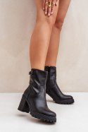 Botki Model Selavia LQ-83 Black - Step in style Step in style Botki Model Selavia LQ-83 Black - Step in style Step in style