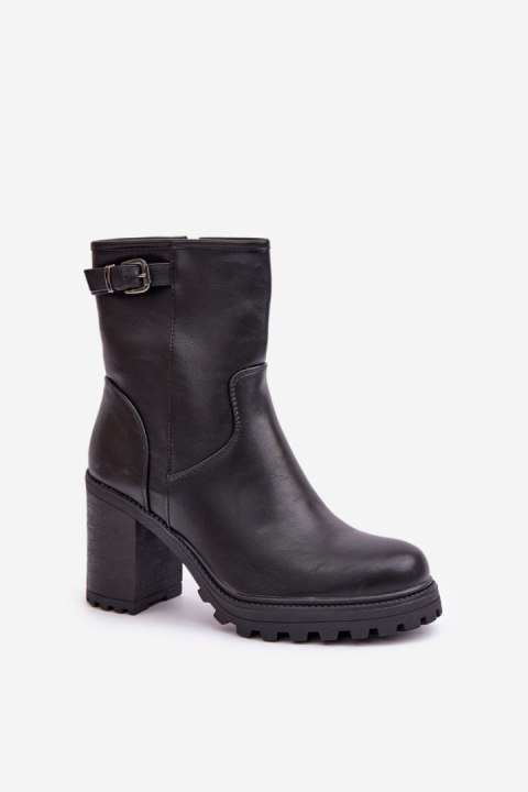 Botki Model Selavia LQ-83 Black - Step in style Step in style Botki Model Selavia LQ-83 Black - Step in style Step in style
