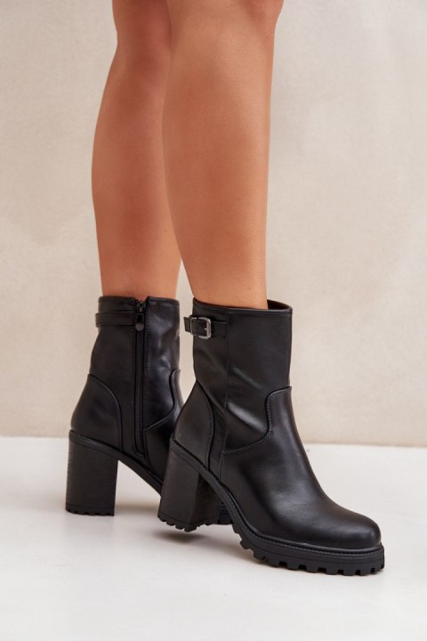 Botki Model Selavia LQ-83 Black - Step in style Step in style Botki Model Selavia LQ-83 Black - Step in style Step in style