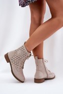 Botki Model Serfina ASA62-116 Light Beige - Step in style Step in style Botki Model Serfina ASA62-116 Light Beige - Step in style Step in style