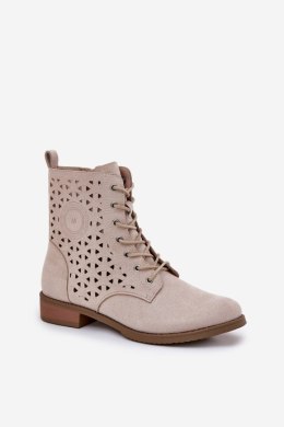 Botki Model Serfina ASA62-116 Light Beige - Step in style Step in style
