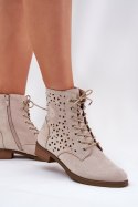 Botki Model Serfina ASA62-116 Light Beige - Step in style Step in style Botki Model Serfina ASA62-116 Light Beige - Step in style Step in style