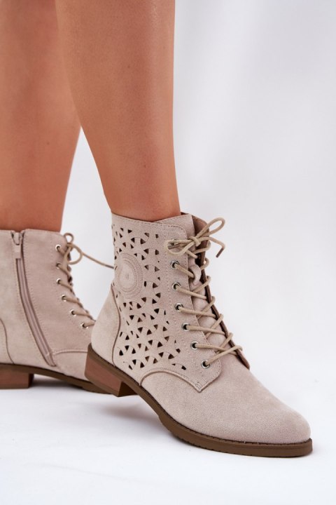 Botki Model Serfina ASA62-116 Light Beige - Step in style Step in style Botki Model Serfina ASA62-116 Light Beige - Step in style Step in style