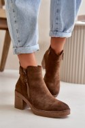 Botki Model Velarilla KE221 Dark Brown - Step in style Step in style Botki Model Velarilla KE221 Dark Brown - Step in style Step in style
