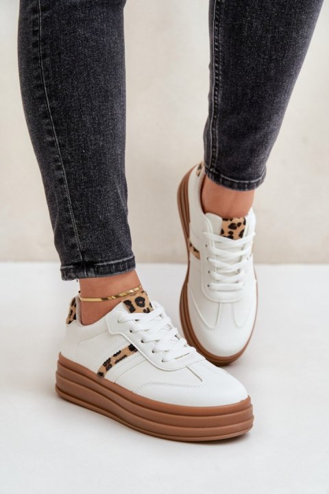 Buty Sportowe Model Dravinnia PC2802 White Leopard - Step in style Step in style Buty Sportowe Model Dravinnia PC2802 White Leopard - Step in style Step in style