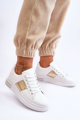 Buty Sportowe Model Follow Me 2256 White/Gold - Step in style Step in style