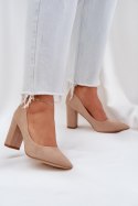 Czółenka Model Florena NF-47P Dark Beige - Step in style Step in style Czółenka Model Florena NF-47P Dark Beige - Step in style Step in style