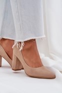 Czółenka Model Florena NF-47P Dark Beige - Step in style Step in style Czółenka Model Florena NF-47P Dark Beige - Step in style Step in style