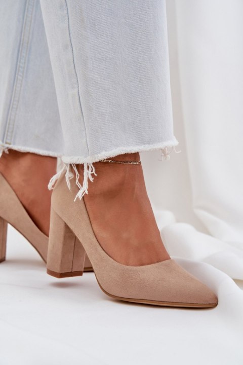 Czółenka Model Florena NF-47P Dark Beige - Step in style Step in style Czółenka Model Florena NF-47P Dark Beige - Step in style Step in style